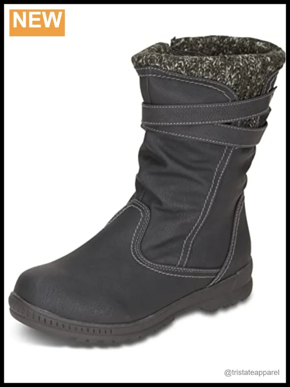 Women's Insulated Waterproof Snow Boots with Faux Fur Trim and Side Zipper